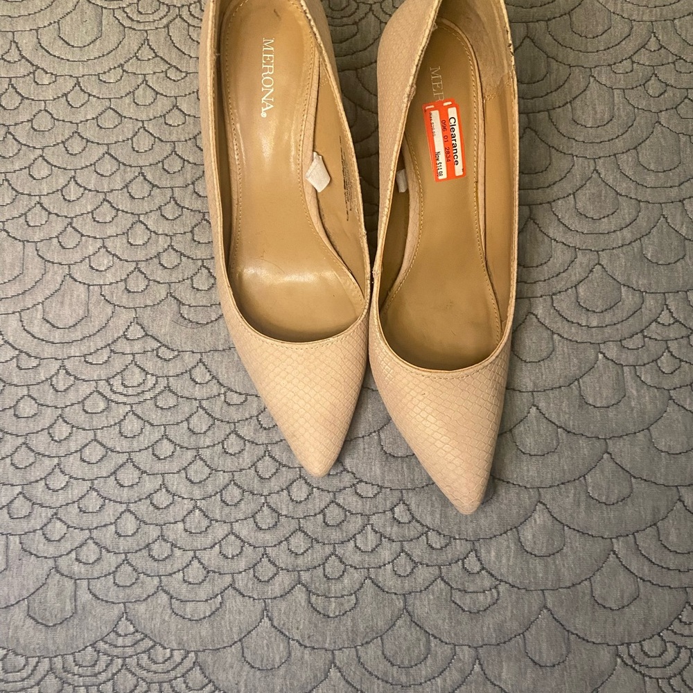 Merona Tan High Heel Pumps Classic Stiletto